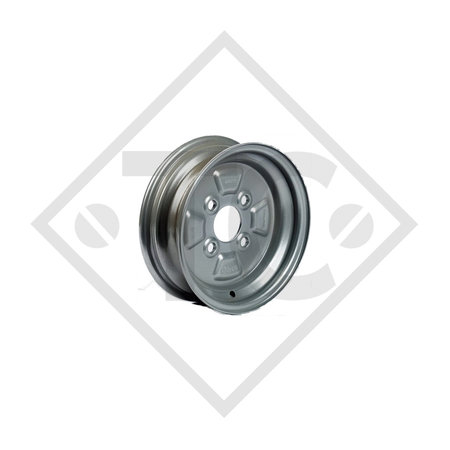 Trailer rim 2.50Ax8 H2, 4/63/100, ET 0