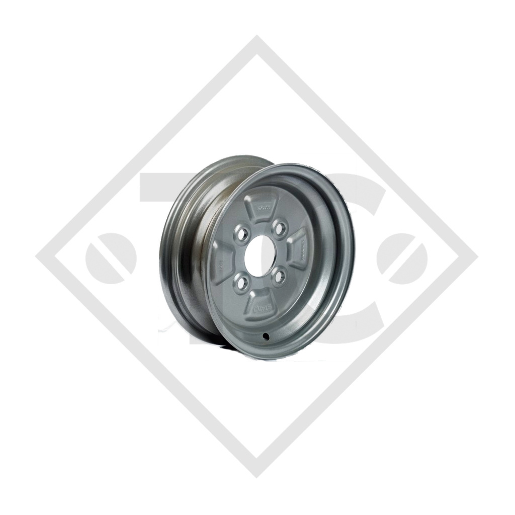 Trailer rim 2.50Ax8 H2, 4/63/100, ET 0, suitable for all common trailer types