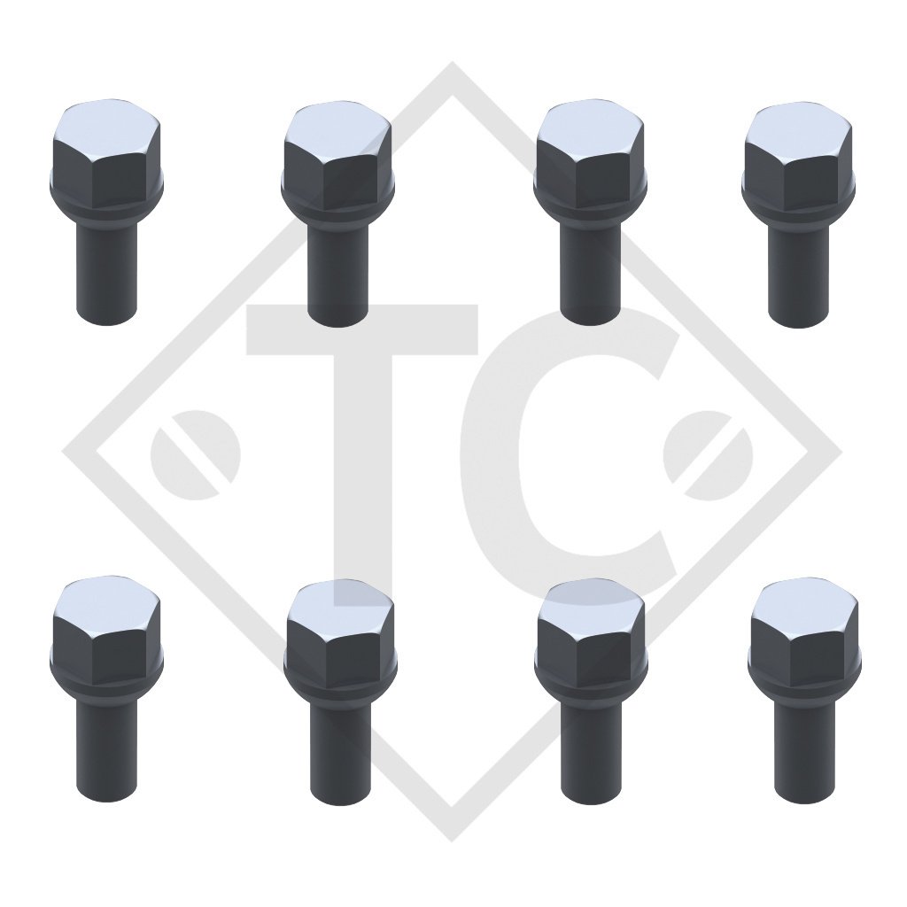 Original ball-head wheel bolt M12x1.5, set of 8 pieces