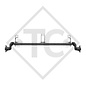 Unbraked axle 750kg BASIC axle type 700-5 with shackle and high axle bracket