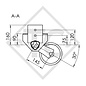 Eje sin freno 750kg BASIC tipo de eje 700-5 con soporte intermedio aumentado