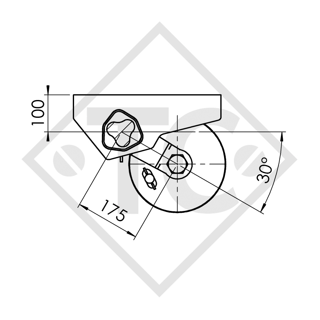 Eje con freno 1800kg PLUS tipo de eje B 1800-9