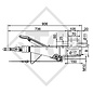 Commande de freinage pour timon carré type 161S, 950 à 1600kg