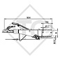 Commande de freinage pour timon carré type 251S, 1500 à 2600kg, sans support de roue jockey