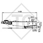 Commande de freinage pour timon carré type 2.8VB/1, 2500 à 3500kg, sans support de roue jockey