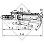 Commande de freinage avec semelle en V type 251S, 1500 à 2700kg, avec support de roue jockey