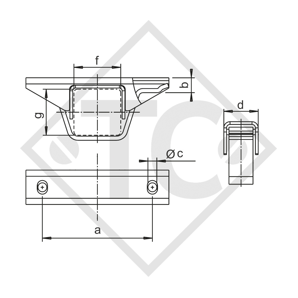 Soporte 60x60mm