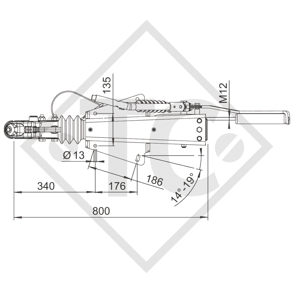 Auflaufeinrichtung V Typ 2.8VB/1, 2500 bis 3500kg