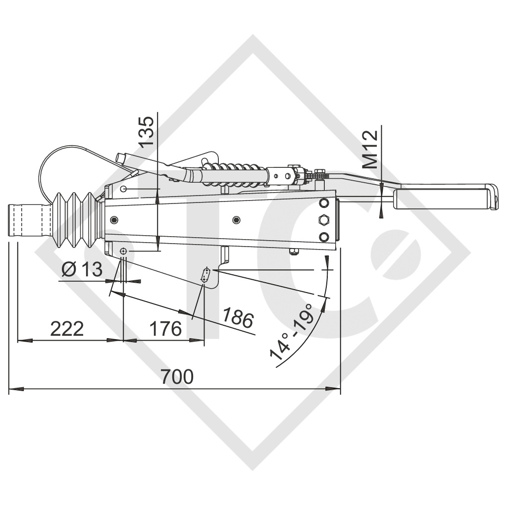 Auflaufeinrichtung V Typ 2.8VB/1, 2500 bis 3500kg