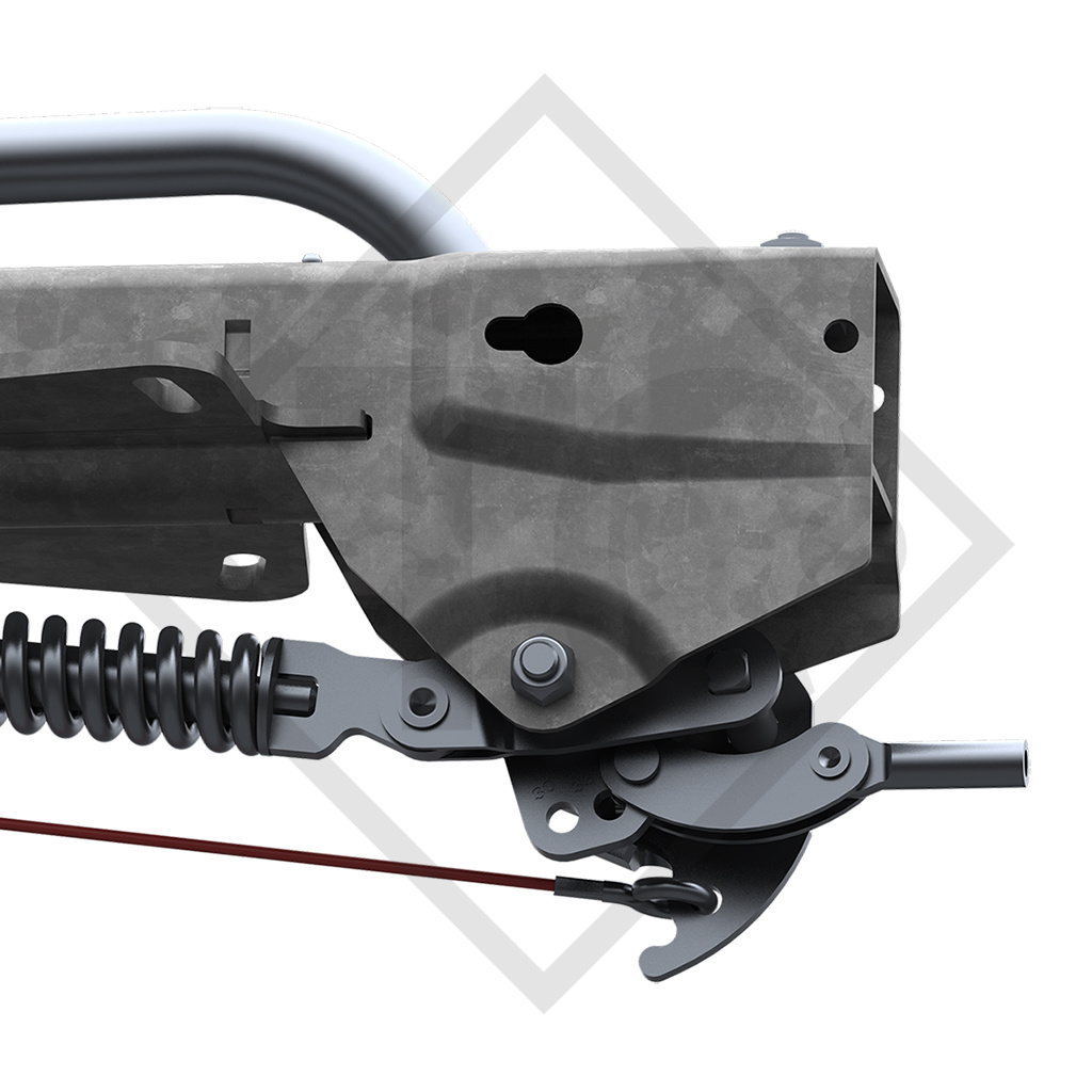 Overrun device V type 251S, 1500 to 2700kg, slack point handbrake lever, without clamp