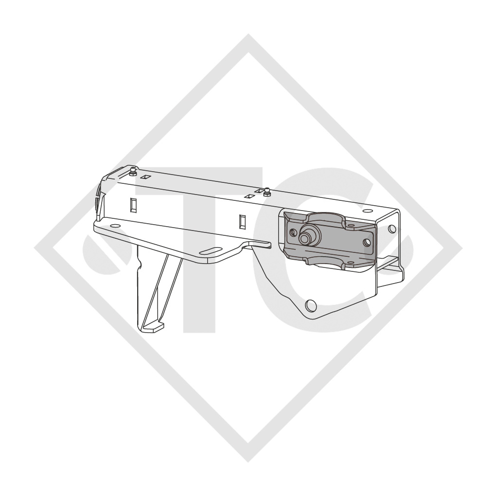 Overrun device V type 251S, 1500 to 2700kg, slack point handbrake lever, buttom part of the clamp