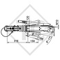 Commande de freinage avec semelle en V type 251S, 1500 à 2700kg, avec support de roue jockey, levier de frein point mort