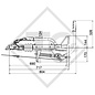 Overrun device V type 251S, 1500 to 2700kg, with jockey wheel carrier, slack point handbrake lever