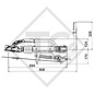 Overrun device V type 251G, 1550 to 3000kg, slack point handbrake lever, with buttom part of the clamp