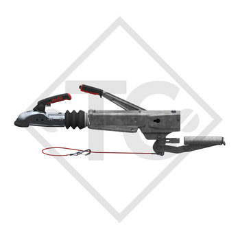 Enganche de inercia en V tipo 161S, 950 a 1600kg, palanca de freno de mano con amortiguador a gas