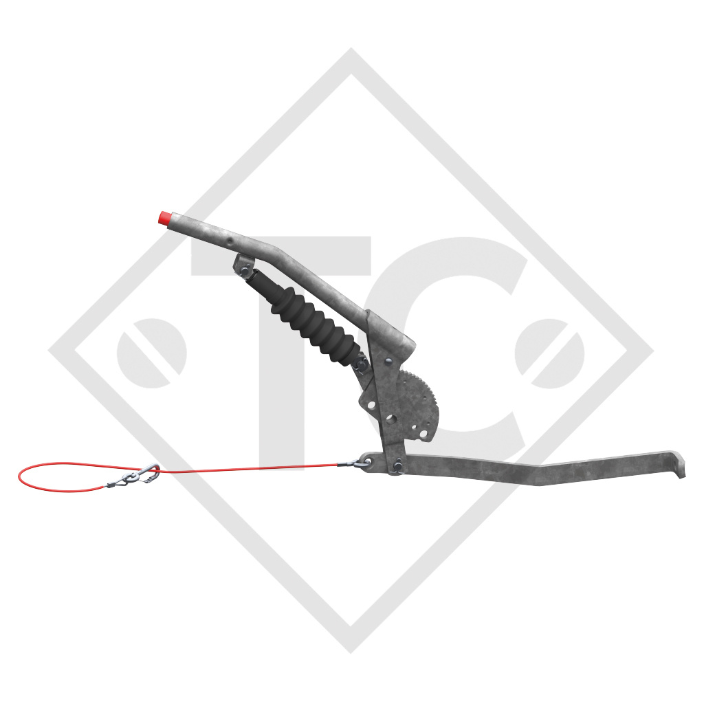 Overrun device V type 44 V, 2500 to 4000kg, handbrake lever 1250545 loose