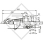 Freno a repulsione quadro tipo 161S, 950 - 1600kg, con leva del freno a mano abbassabile