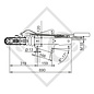 Enganche de inercia en V tipo 251G, 1550 a 3000kg, con palanca de freno de mano abatible