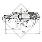 Freno a repulsione V tipo AE3000, 1600 - 3000kg, con leva del freno a mano abbassabile