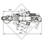 Commande de freinage avec semelle en V type AE3500, 2000 à 3500kg, avec levier de frein abaissable