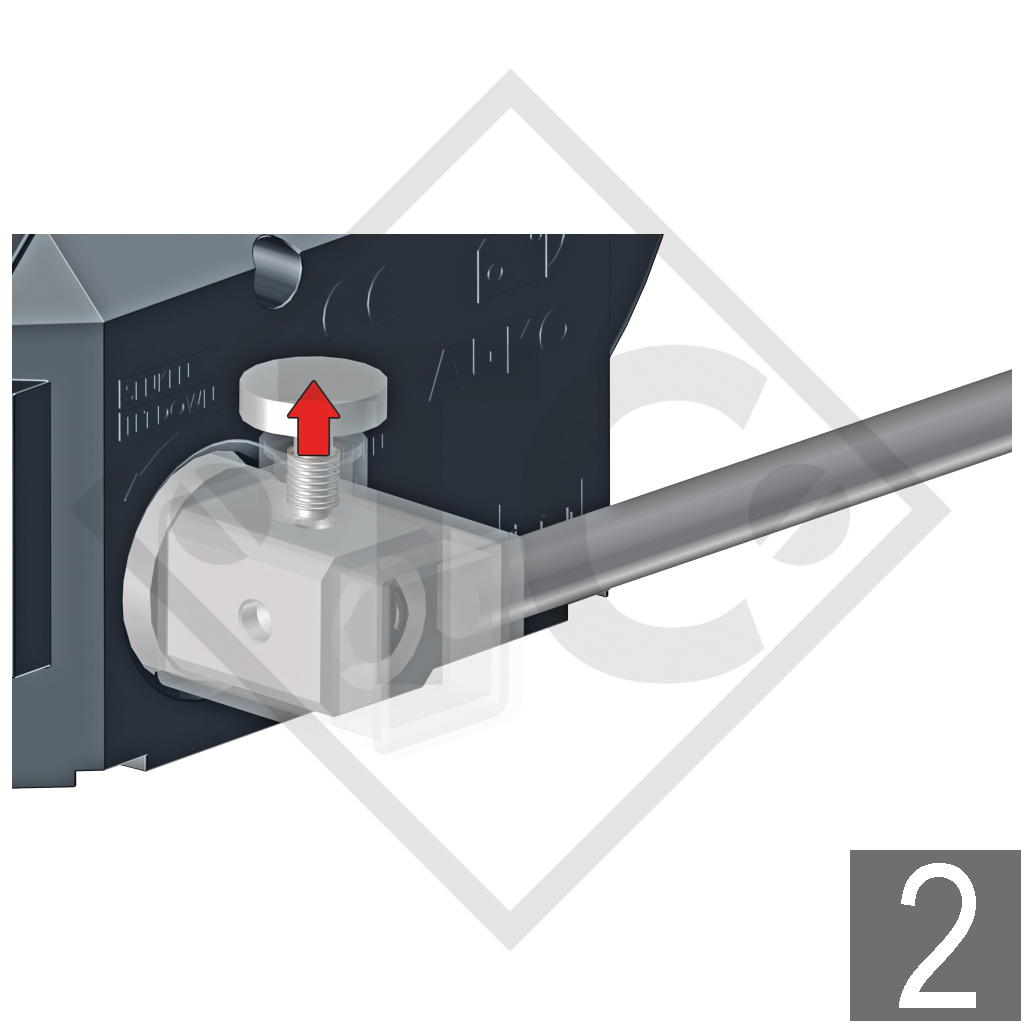 Cable winch PLUS 500kg, type 501 with automatic weight brake, with automatic unwinder, fitted with 7 meter strap for towing