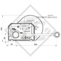 Cable winch PLUS 900kg, type 901 with automatic weight brake, without automatic unwinder, fitted with 10 meter strap for towing