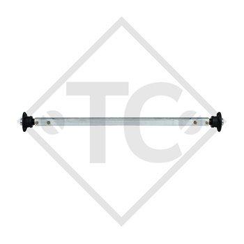 Rigid unbraked axle 750kg PLUS axle type LS 750