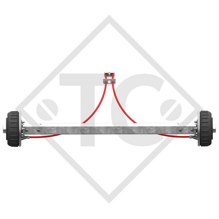 Eje rígido con freno 1800kg PLUS tipo de eje BS 1800 estanco