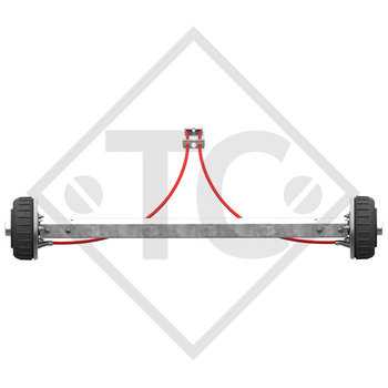 Rigid braked tandem front axle 1800kg PLUS axle type BS 1800