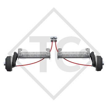 Braked half axles 1500kg axle type B 1200-5 (pair)