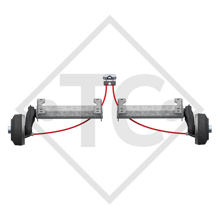 Demi-essieux freinés 1500kg type d'essieu B 1200-5 (paire)