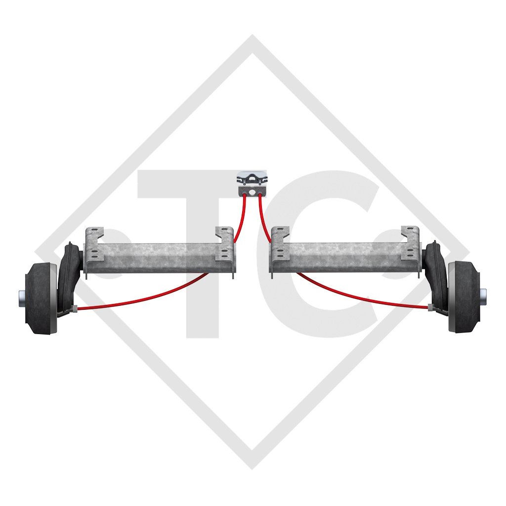 Braked half axles 1500kg axle type B 1200-5 (pair)