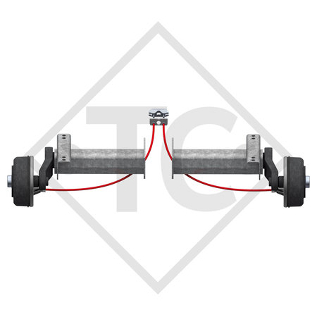 Braked half axles 1800kg axle type B 2000-0 (pair)