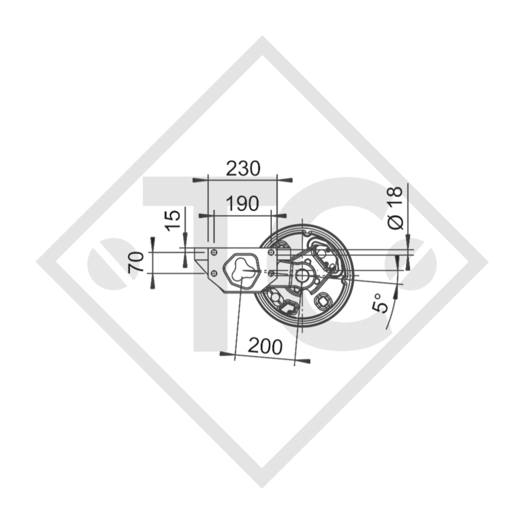 Semi ejes con freno 2500kg tipo de eje B 2500-8 (par)