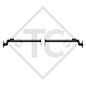 Unbraked half axles 750kg axle type 700-5 watertight (pair)