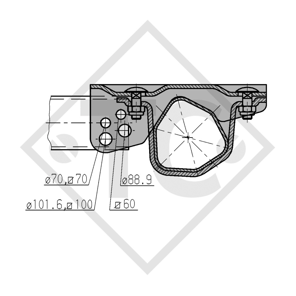 Drawbar connection profile