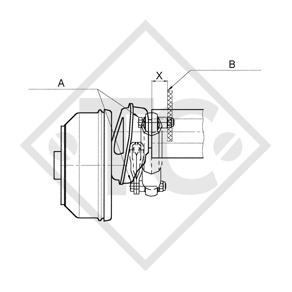 Supports d'amortisseur pour tourillons, clipsable, montage extérieur