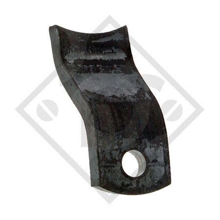 Shock absorber brackets for axle links, for welding on, inside mounting