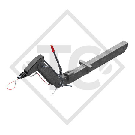 Overrun device height-adjustable 251 VB-2 OPTIMA with drawbar section cranked 1425 to 2700kg