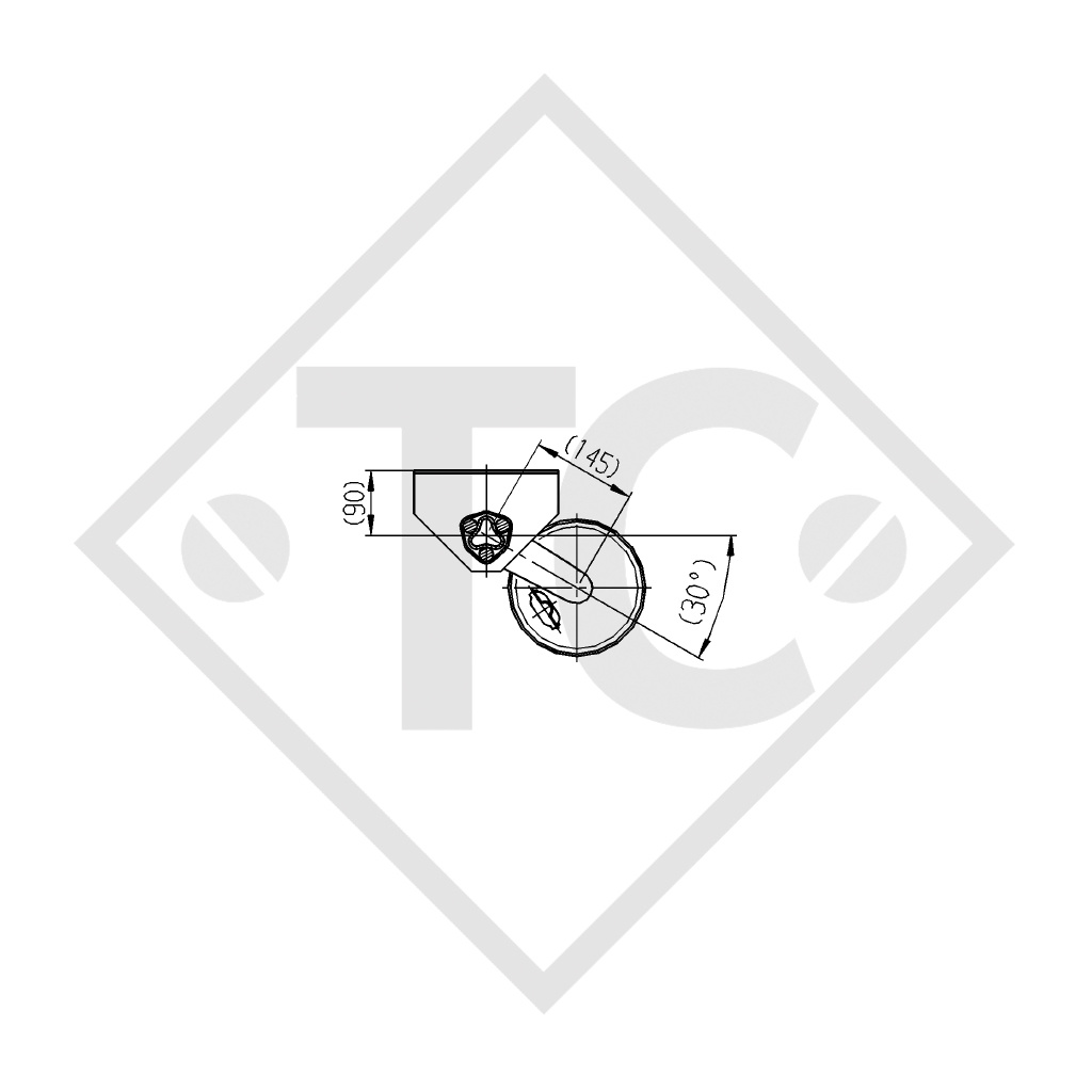 Braked axle 750kg BASIC axle type B 700-5