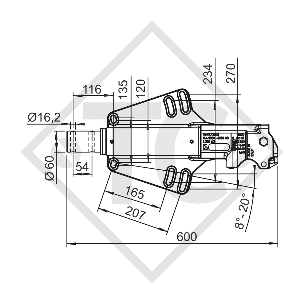 Zugeinrichtung V Typ PROFI ZE3500, 0 bis 3500kg, 1730936