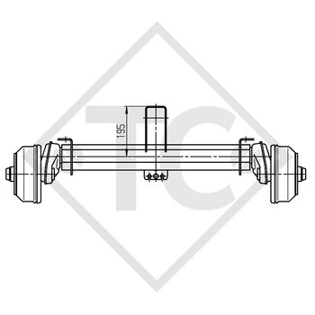 Assale frenato 1350kg EURO COMPACT tipo di assale B 1200-6 - HUMBAUR