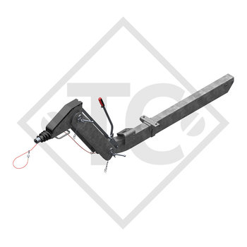 Overrun device height-adjustable 161 VB-2 OPTIMA with drawbar section cranked 850 to 1600kg