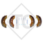 Brake shoe kit for wheel brake type 2360 and 2361, brake size 230x60mm, for one axle