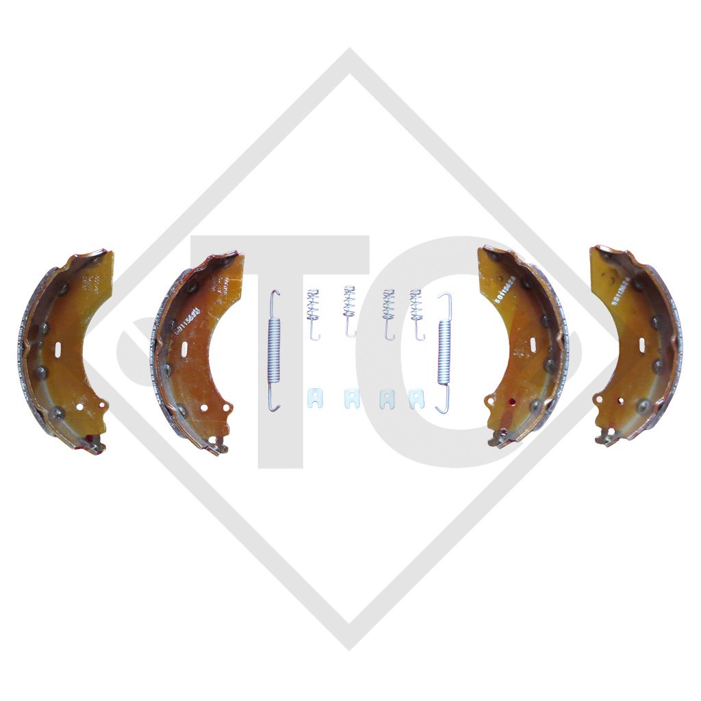 Brake shoe kit for wheel brake type 2360 and 2361, brake size 230x60mm, for one axle