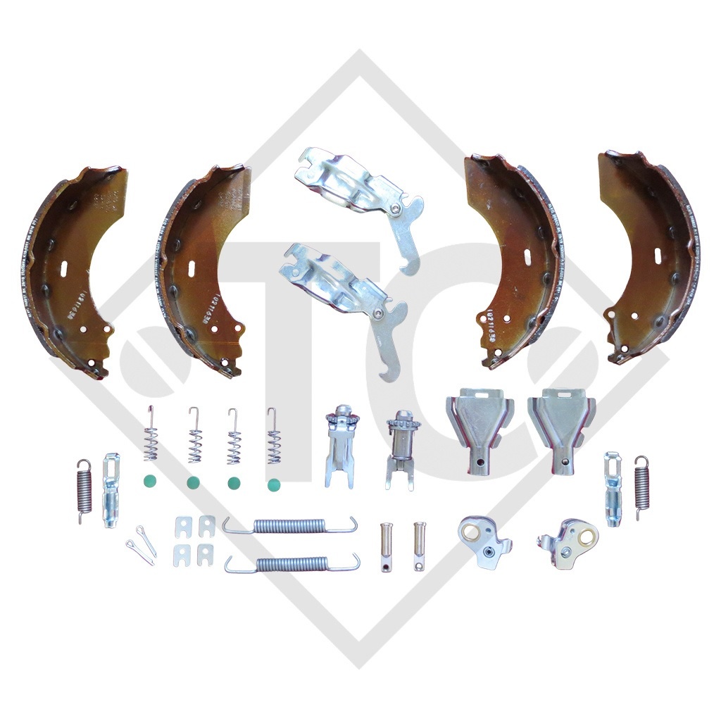 Brake shoe kit for wheel brake type 2361, brake size 230x60mm, for one axle