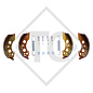 Brake shoe kit for wheel brake type 2050 and 2051, brake size 200x50mm, for one axle