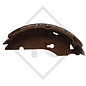 Brake shoe kit for wheel brake type 1637, brake size 160x35mm, for one axle