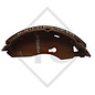 Brake shoe kit for wheel brake type 1637, brake size 160x35mm, for one axle