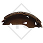 Brake shoe kit for wheel brake type 1635 / 1636 / 1636G and 1637, brake size 160x35mm, for one axle